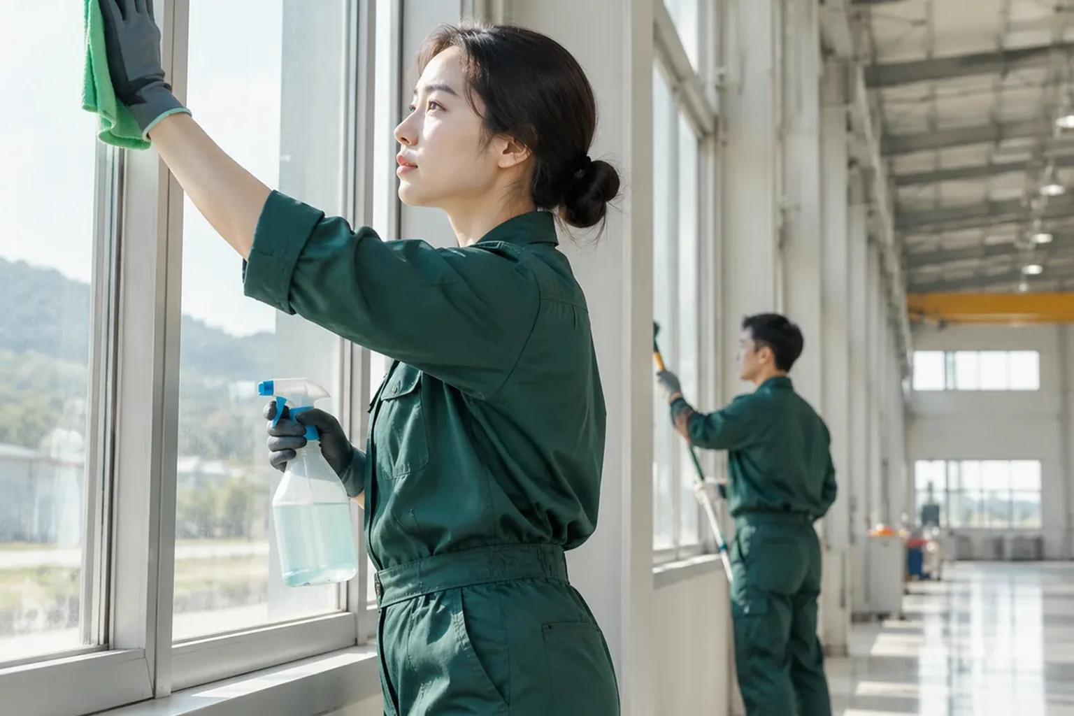 함안 산업단지 공장청소, 칠서·칠원·군북 현장 안내를 위한 AI 생성 이미지 (실제 시공 현장 사진 아님)