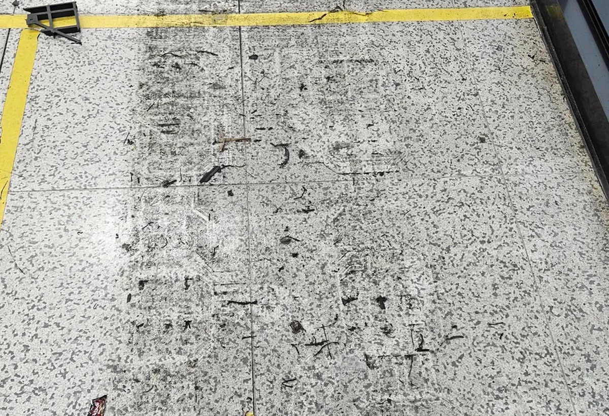 전자제품회사 바닥코팅 작업 전